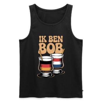 Je suis Bob Boisson de Noël Illustration - Débardeur bio Premium Homme - noir - Devant - AI Model Male 178 light (178cm)
