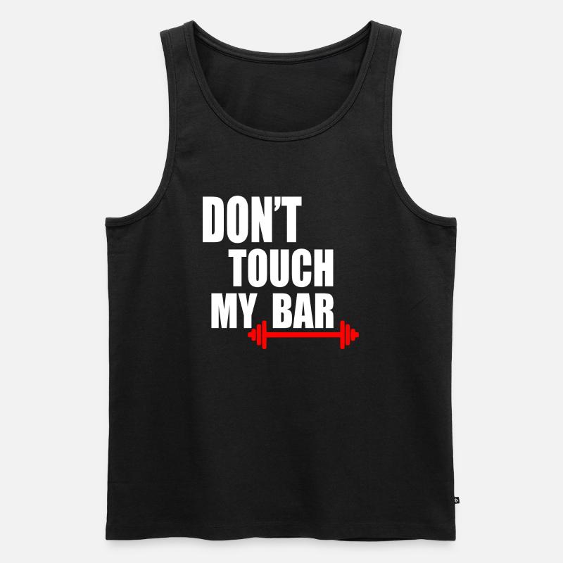 Dont touch my bar - Männer Premium Bio Tank Top - Schwarz