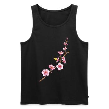 Fleur - Débardeur bio Premium Homme - noir - Devant - Michal (187cm)