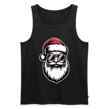 Cool Santa Claus with Sunglasses - Men's Premium Organic Tank Top - black - Front - Michal (187cm)