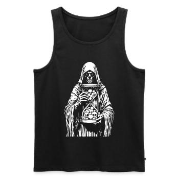 Grim Reaper with Skulls - Men's Premium Organic Tank Top - black - Front - AI Model Male 178 light (178cm)