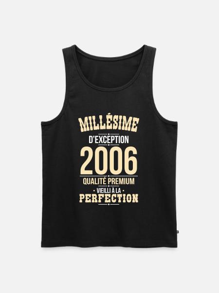 2006 – Millésime d’exception – Qualité premium - Débardeur bio Premium Homme - noir