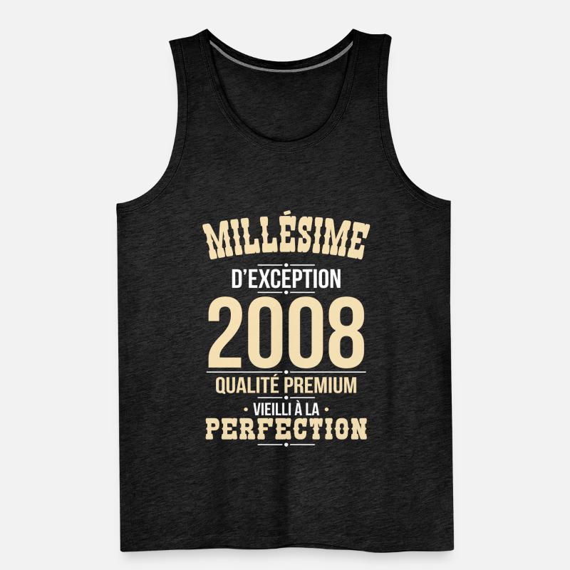 2008 – Millésime d’exception – Qualité premium Débardeur bio Premium Homme
