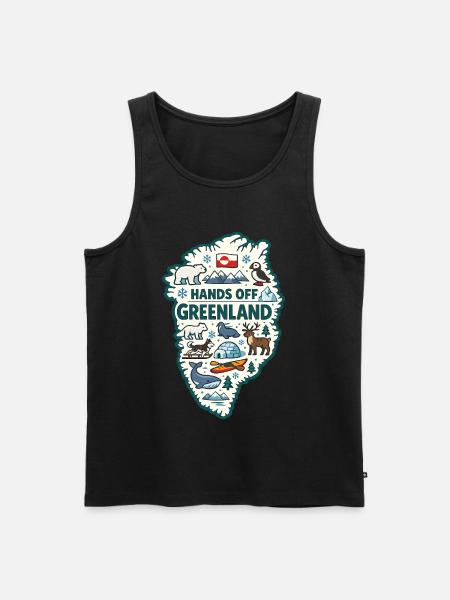 Hænderne væk fra Grønland Europa Solidaritet - Herre Premium økologisk tanktop - sort
