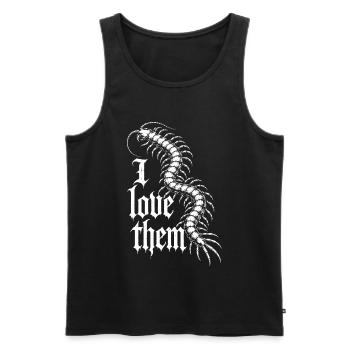 Scolopender Fan - Men's Premium Organic Tank Top - black - Front - Michal (187cm)