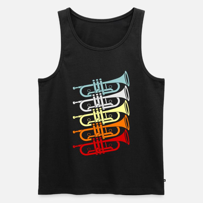 Trompete - Männer Premium Bio Tank Top - Schwarz