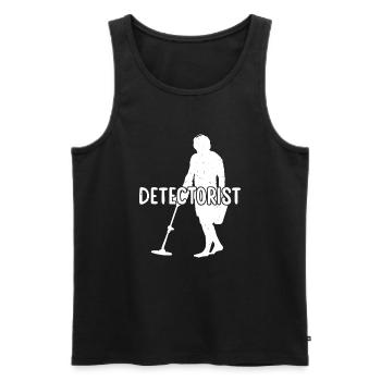 Metal Detector Detecting - Men's Premium Organic Tank Top - black - Front - Michal (187cm)