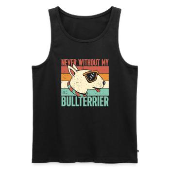 Never without my Bull Terrier - Men's Premium Organic Tank Top - black - Front - AI Model Male 178 light (178cm)