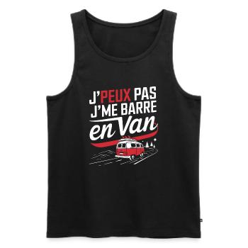 Ich kann nicht, ich habe einen Van - Männer Premium Bio Tank Top - Schwarz - Vorne - Michal (187cm)