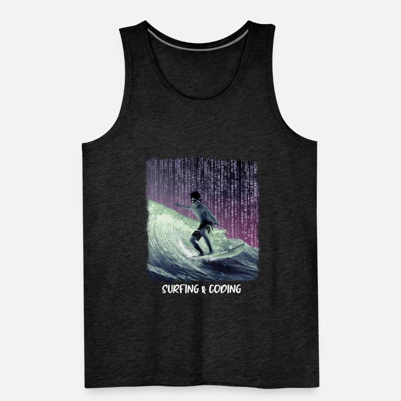 Surfing & Coding Männer Premium Bio Tank Top