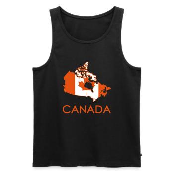Canada - Débardeur bio Premium Homme - noir - Devant - AI Model Male 178 light (178cm)