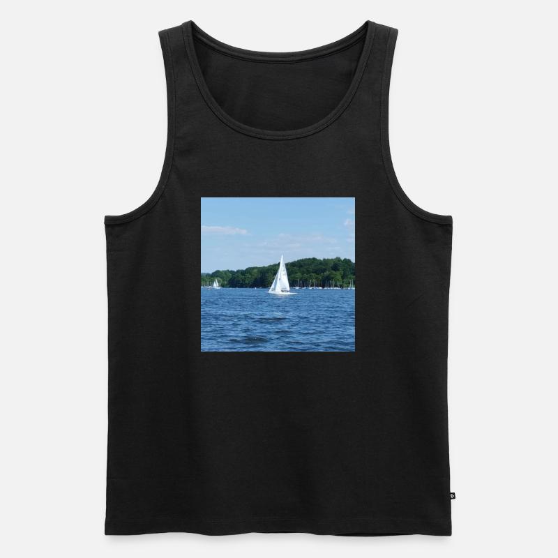 Boot - Männer Premium Bio Tank Top - Schwarz