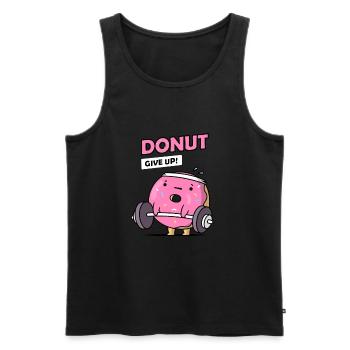 Donut, gib auf - Männer Premium Bio Tank Top - Schwarz - Vorne - Michal (187cm)