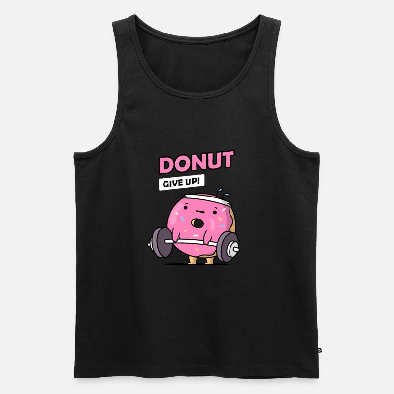 Donut, gib auf - Männer Premium Bio Tank Top - Schwarz