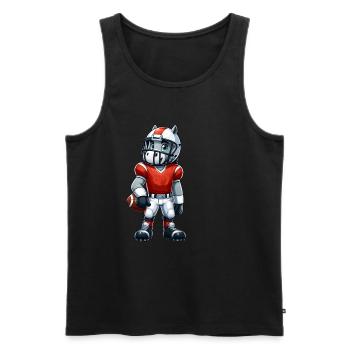 Cute American Football Player Horse - Men's Premium Organic Tank Top - black - Front - Michal (187cm)