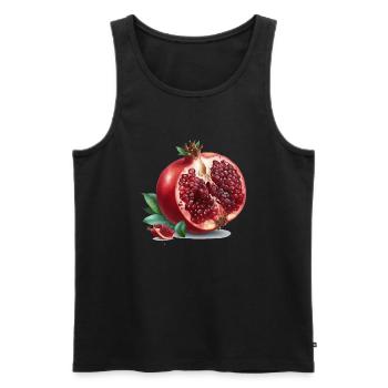 Pomegranate Sliced Gift - Men's Premium Organic Tank Top - black - Front - AI Model Male 178 light (178cm)