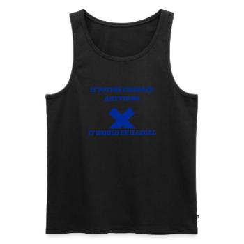 If voting changed anything it would be illegal - Men's Premium Organic Tank Top - black - Front - Michal (187cm)