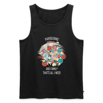 Paragliding Gleitschirm Paragleiter Paraglider - Männer Premium Bio Tank Top - Schwarz - Vorne - Michal (187cm)