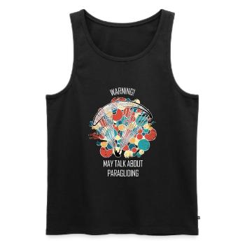 Paragliding Gleitschirm Paragleiter Paraglider - Männer Premium Bio Tank Top - Schwarz - Vorne - AI Model Male 178 light (178cm)