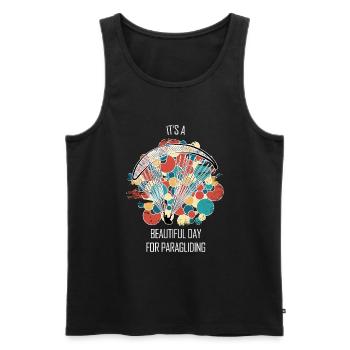 Paragliding Gleitschirm Paragleiter Paraglider - Männer Premium Bio Tank Top - Schwarz - Vorne - Michal (187cm)