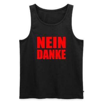 Nein danke - Männer Premium Bio Tank Top - Schwarz - Vorne - Michal (187cm)