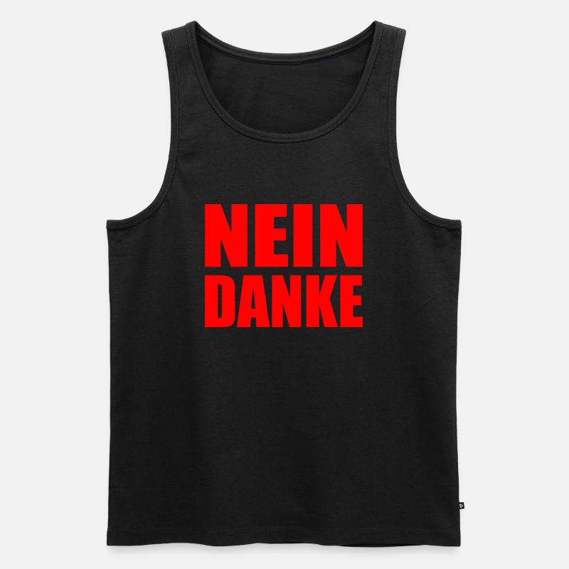 Nein danke - Männer Premium Bio Tank Top - Schwarz