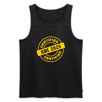 Abi 2025 - Männer Premium Bio Tank Top - Schwarz - Vorne - AI Model Male 178 light (178cm)
