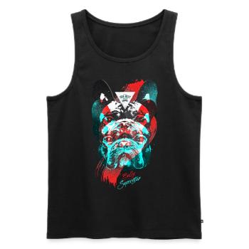 Bully Superstar - Männer Premium Bio Tank Top - Schwarz - Vorne - AI Model Male 178 light (178cm)