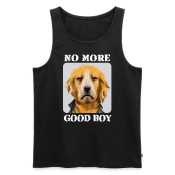 Golden Retriever No More Good Boy Lustig - Männer Premium Bio Tank Top - Schwarz - Vorne - AI Model Male 178 light (178cm)