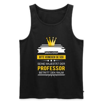 Professor Seine Majestät der Professor - Männer Premium Bio Tank Top - Schwarz - Vorne - Michal (187cm)