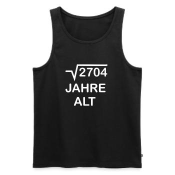52. Geburtstag - 52 Jahre - Männer Premium Bio Tank Top - Schwarz - Vorne - AI Model Male 178 light (178cm)