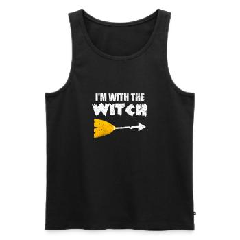 Halloween Hexe - Männer Premium Bio Tank Top - Schwarz - Vorne - Michal (187cm)