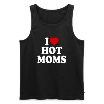 I love hot moms - Männer Premium Bio Tank Top - Schwarz - Vorne - Michal (187cm)