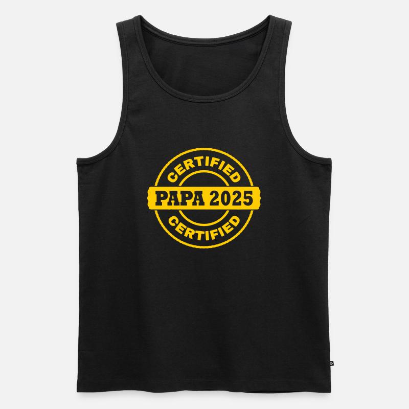 Papa 2025 - Männer Premium Bio Tank Top - Schwarz