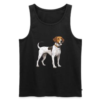 Beagle Hund - Männer Premium Bio Tank Top - Schwarz - Vorne - Michal (187cm)