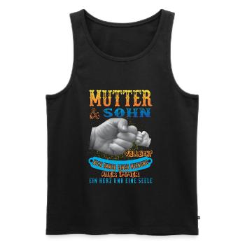 Mutter und sohn - Männer Premium Bio Tank Top - Schwarz - Vorne - Michal (187cm)