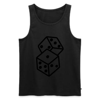 Symbole du casino Dice - Débardeur bio Premium Homme - noir - Devant - Michal (187cm)