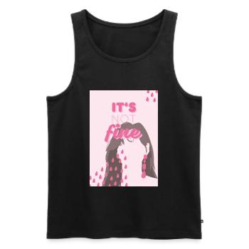 taeyeon - it's not fine ver. 1 - Männer Premium Bio Tank Top - Schwarz - Vorne - AI Model Male 178 light (178cm)