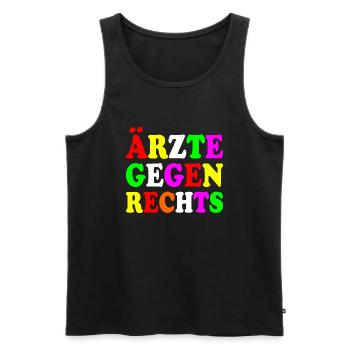 Ärzte gegen rechts - Männer Premium Bio Tank Top - Schwarz - Vorne - Michal (187cm)