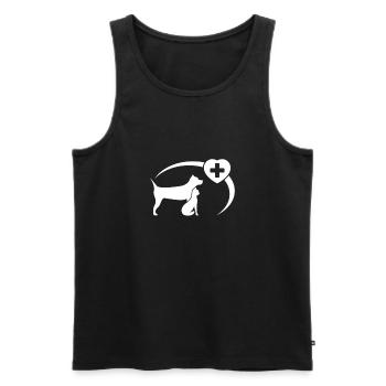 Tierarzt - Männer Premium Bio Tank Top - Schwarz - Vorne - AI Model Male 178 light (178cm)