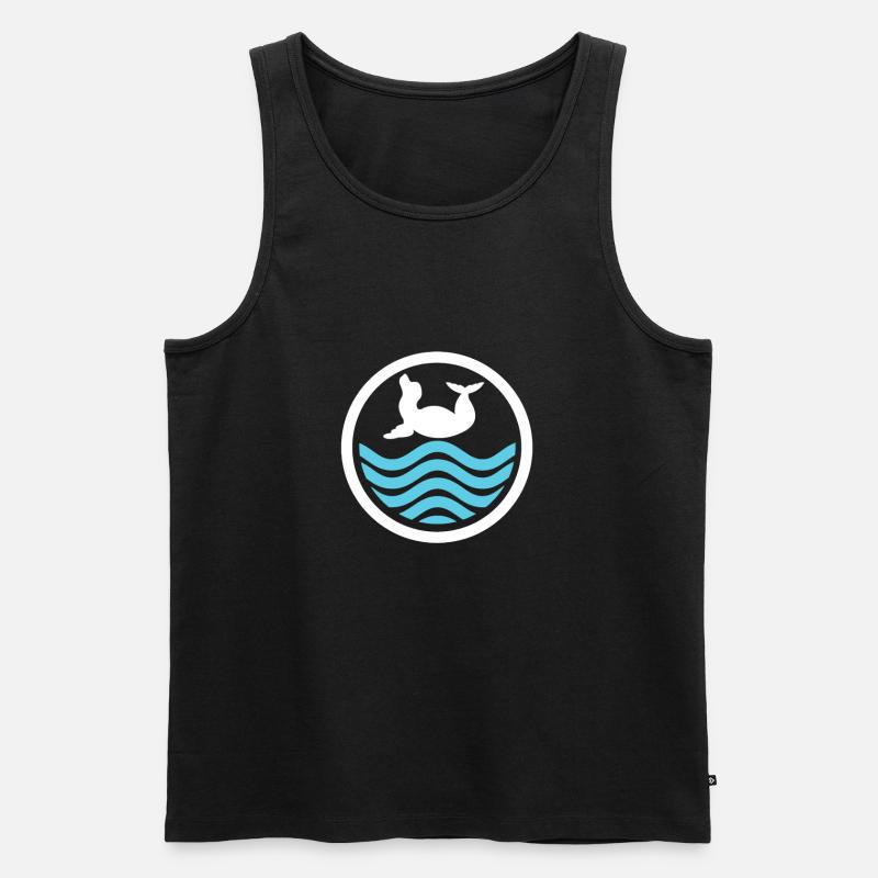 Robbe - Männer Premium Bio Tank Top - Schwarz