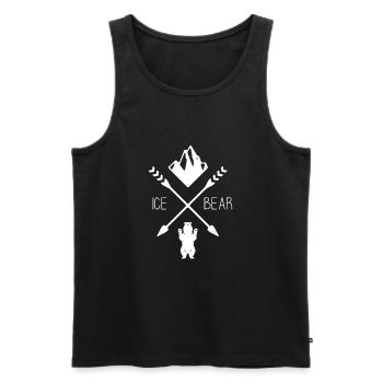 Polar bear - Men's Premium Organic Tank Top - black - Front - Michal (187cm)