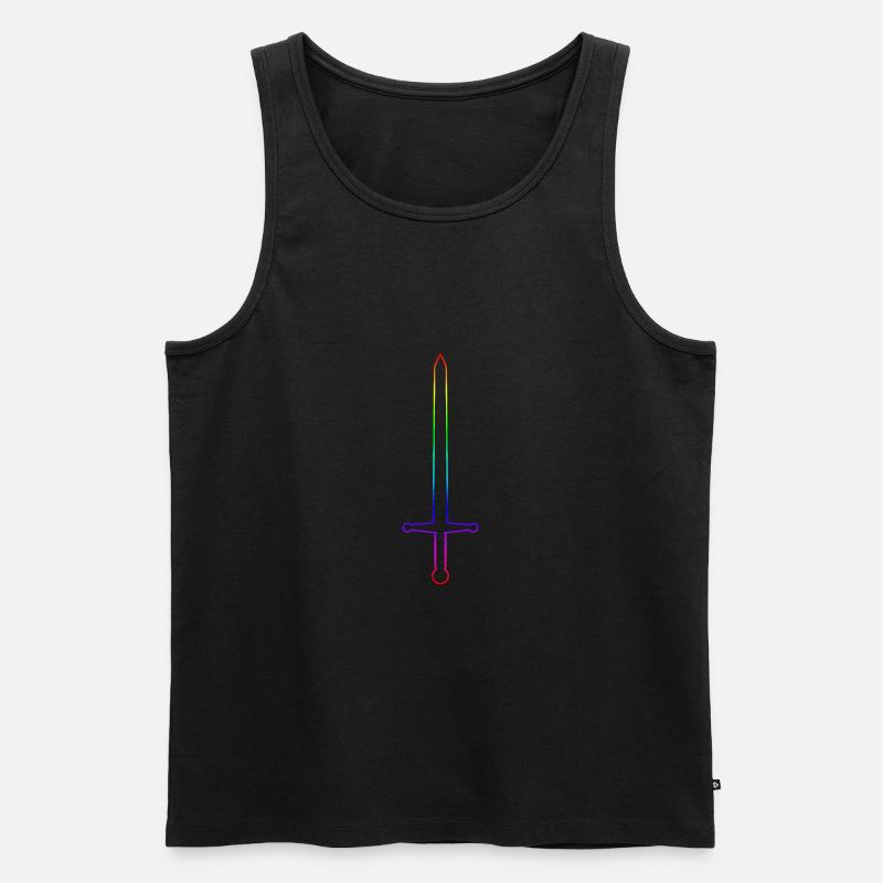 Schwert - Männer Premium Bio Tank Top - Schwarz