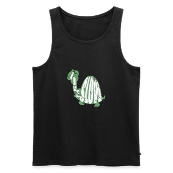 Turtle - Men's Premium Organic Tank Top - black - Front - Michal (187cm)
