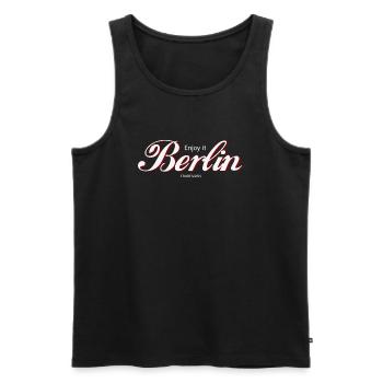 Enjoy Berlin - Männer Premium Bio Tank Top - Schwarz - Vorne - Michal (187cm)