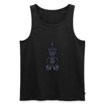 King Martial Arts Fighter Schachfigur Kick Fight - Männer Premium Bio Tank Top - Schwarz - Vorne - Michal (187cm)