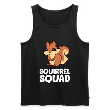 Squirrel - Squirrel Squad - Men's Premium Organic Tank Top - black - Front - AI Model Male 178 light (178cm)