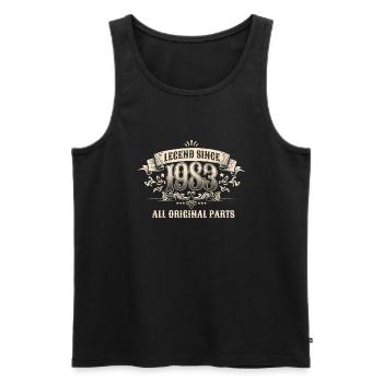 40 Years Old Legend Since 1983 40th Birthday - Männer Premium Bio Tank Top - Schwarz - Vorne - Michal (187cm)