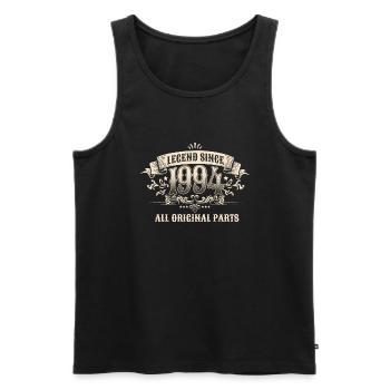 Retro Vintage Birthday Legend Since 1994 - Männer Premium Bio Tank Top - Schwarz - Vorne - AI Model Male 178 light (178cm)