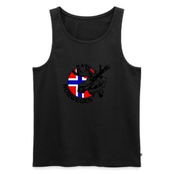 NORWEGEN Elch Tier Wildnis Wilsigns - Männer Premium Bio Tank Top - Schwarz - Vorne - Michal (187cm)